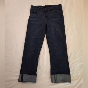 Liverpool Women's Cuffed Blue Jeans, Cropped Length, Size 30